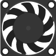 MakerBot The Replicator Electronics extruder fan.png