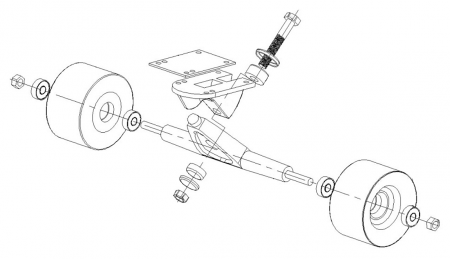 Benchwheel Penny Electric Skateboard assembly front truck.png