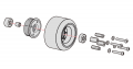 Benchwheel Penny Electric Skateboard assembly drive wheel truck.png